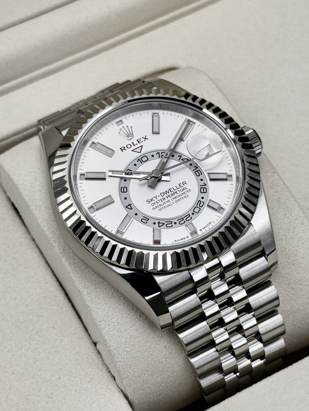NEW 2026 Rolex Sky-Dweller 42mm 336934 Stainless Steel Jubilee White Dial