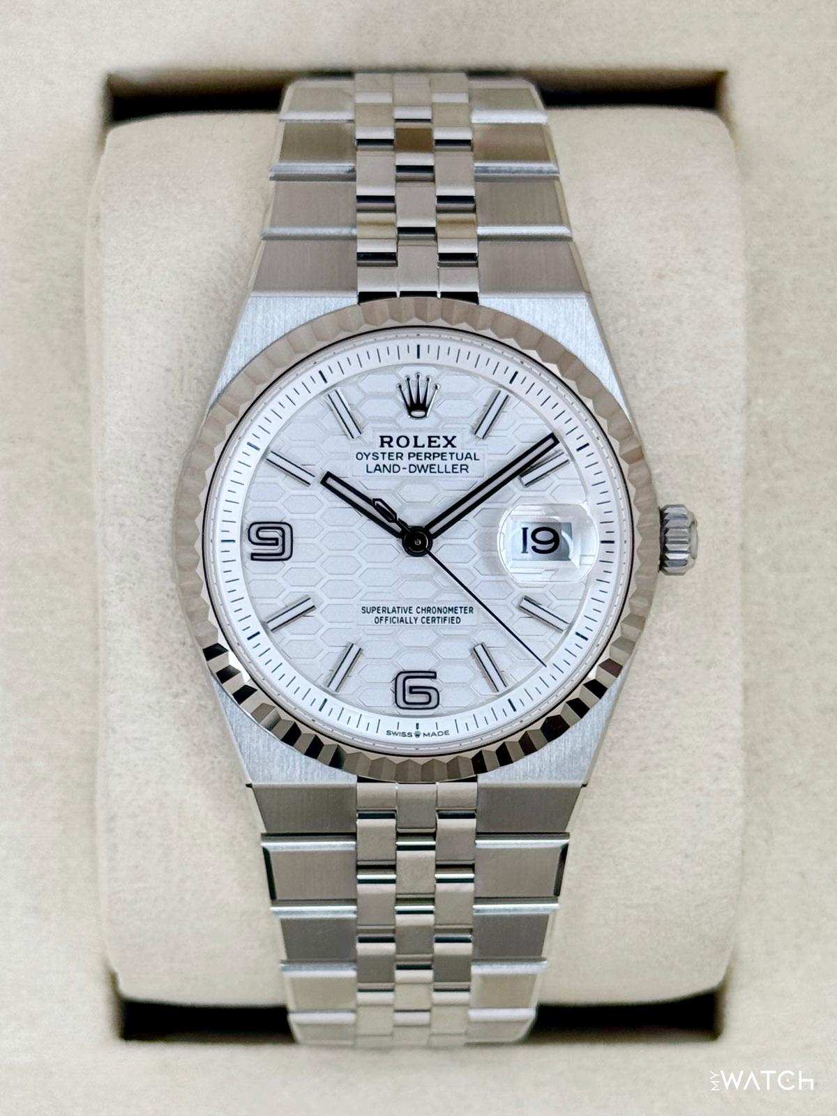 NEW 2026 Rolex Land-Dweller 36mm 127234 Stainless Steel Flat Jubilee White Dial