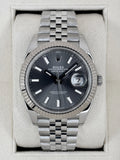 2021 Rolex Datejust 41mm 126334 Stainless Steel Jubilee Rhodium Dial