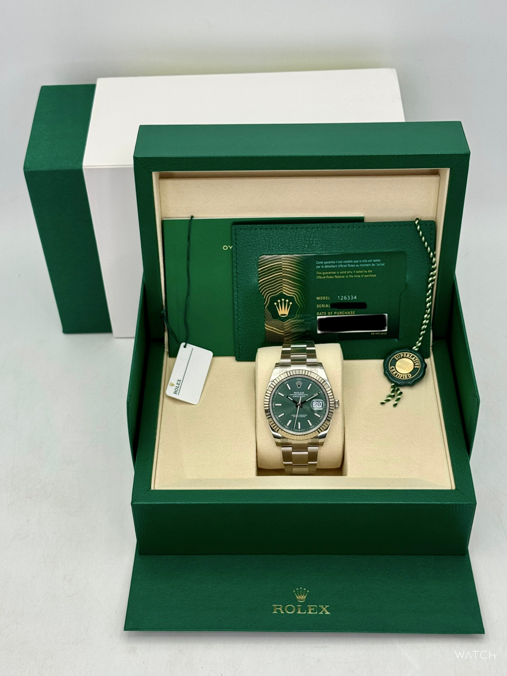 NEW 2026 Rolex Datejust 41mm 126334 Stainless Steel Oyster Green Dial - STICKERED