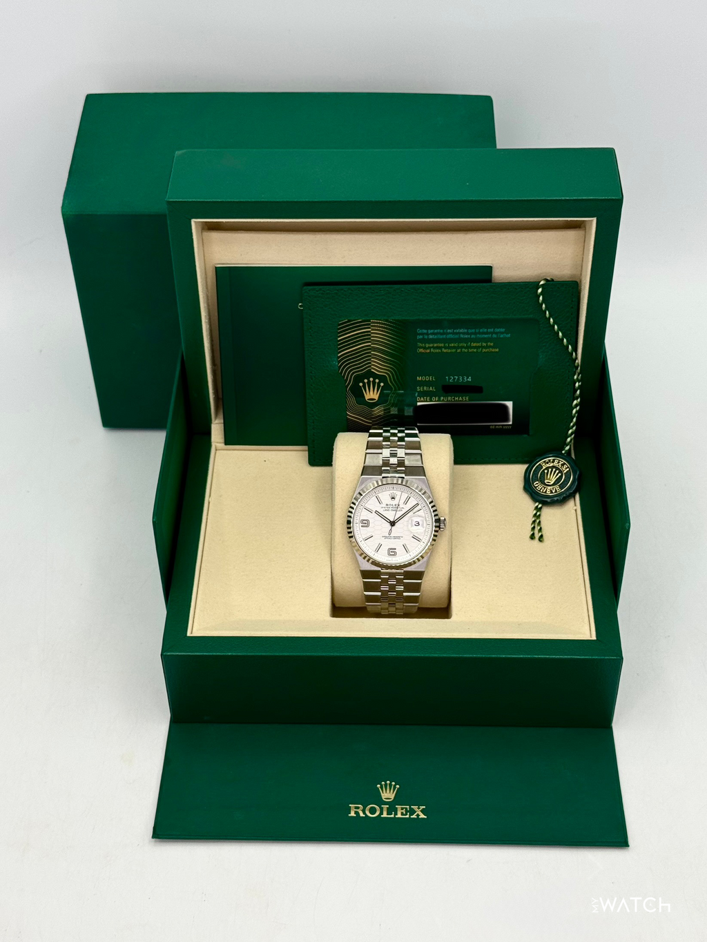 2025 Rolex Land-Dweller 40mm 127334 Stainless Steel Jubilee White Dial