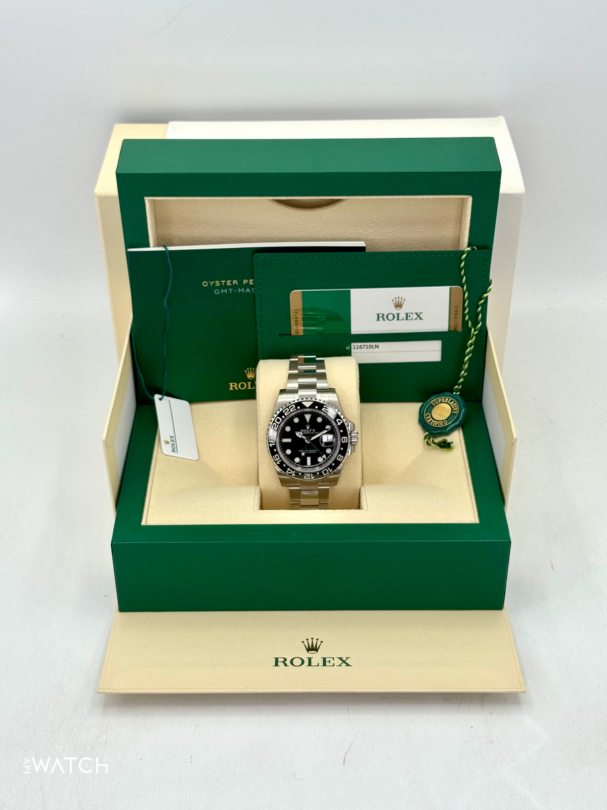 NEW 2017 Rolex GMT-Master II 40mm 116710LN Stainless Steel Black Dial (STICKERED)