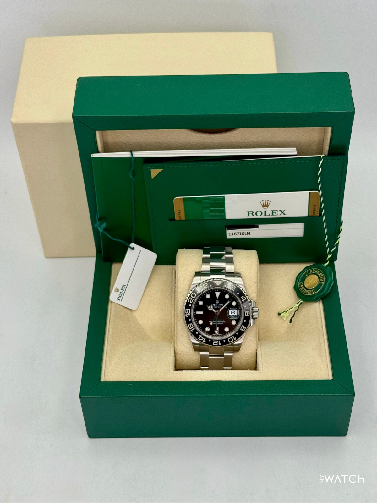 2016 Rolex GMT-Master II 40mm 116710LN Stainless Steel Black Dial
