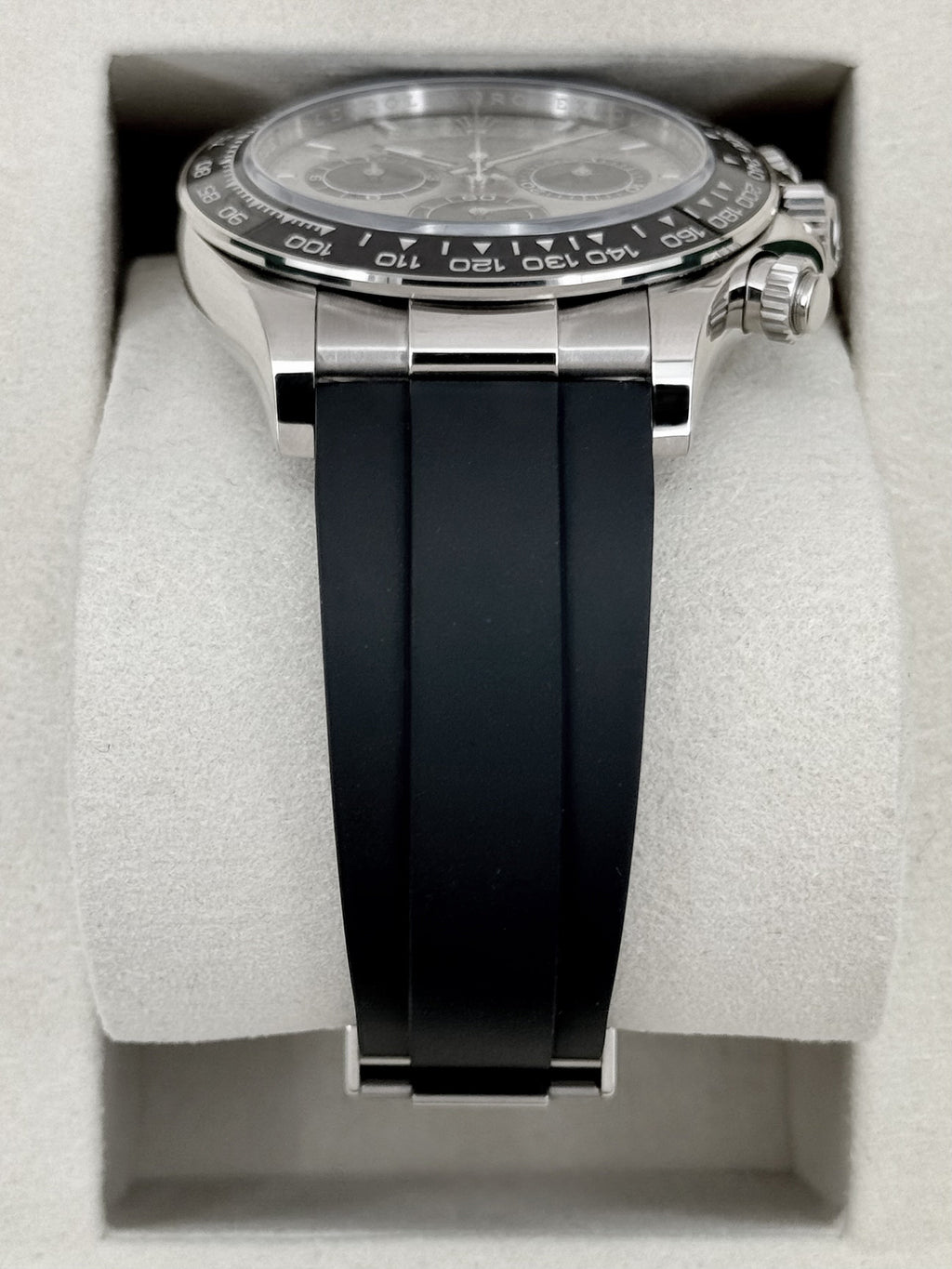 2026 Rolex Daytona 40mm 126519LN White Gold Oysterflex Silver Ghost Dial