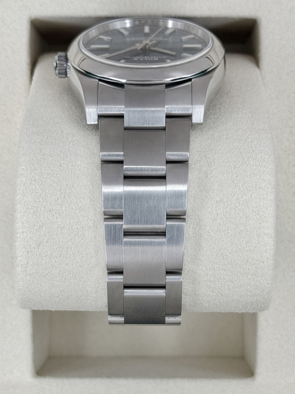 NEW 2026 Rolex Oyster Perpetual 34mm 124200 Stainless Steel Med Blue Dial