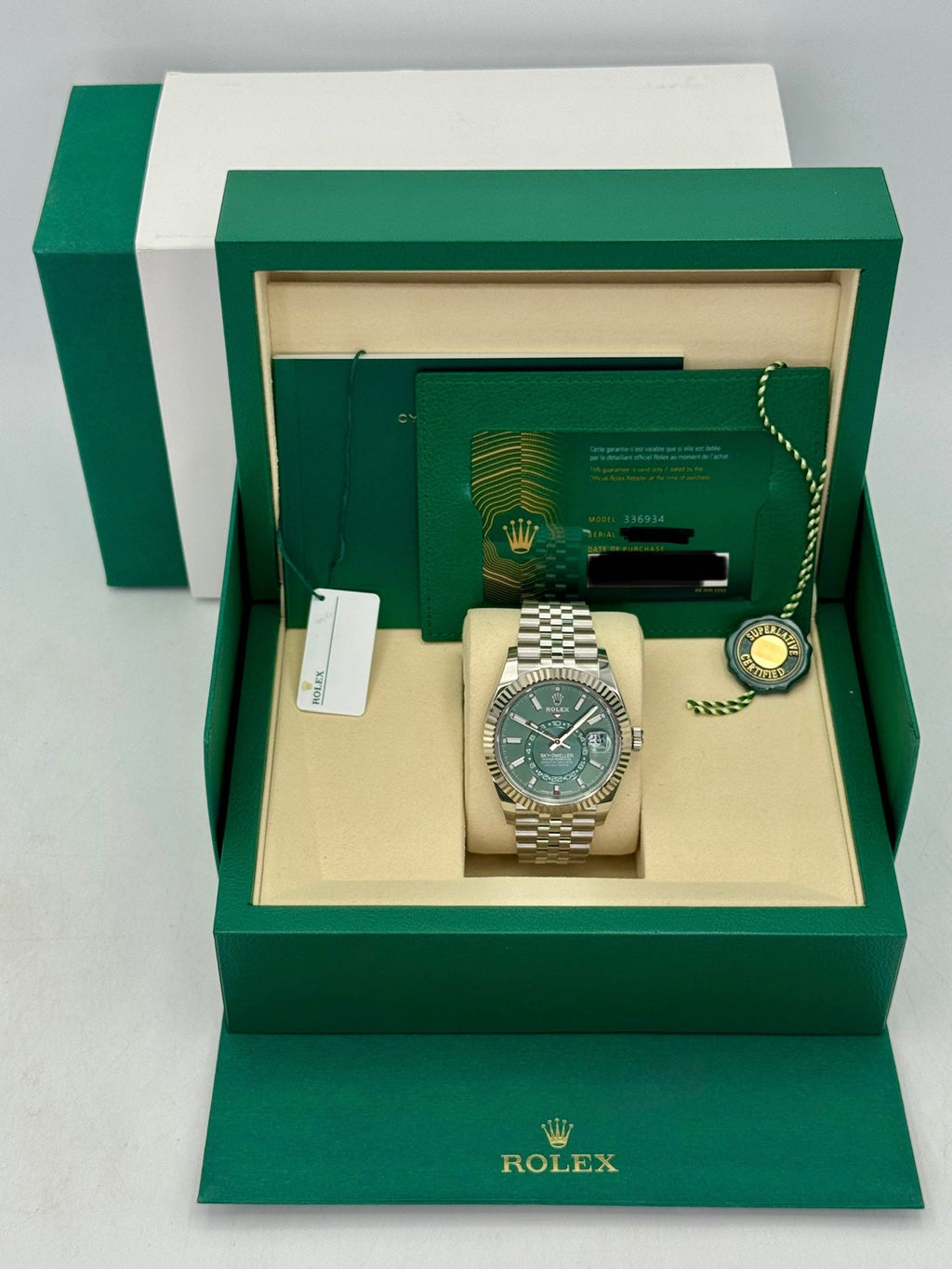 NEW 2026 Rolex Sky-Dweller 42mm 336934 Jubilee Green Dial (STICKERED)