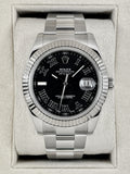 2003 Rolex Datejust II 41mm 116334 Stainless Steel Oyster Black Dial