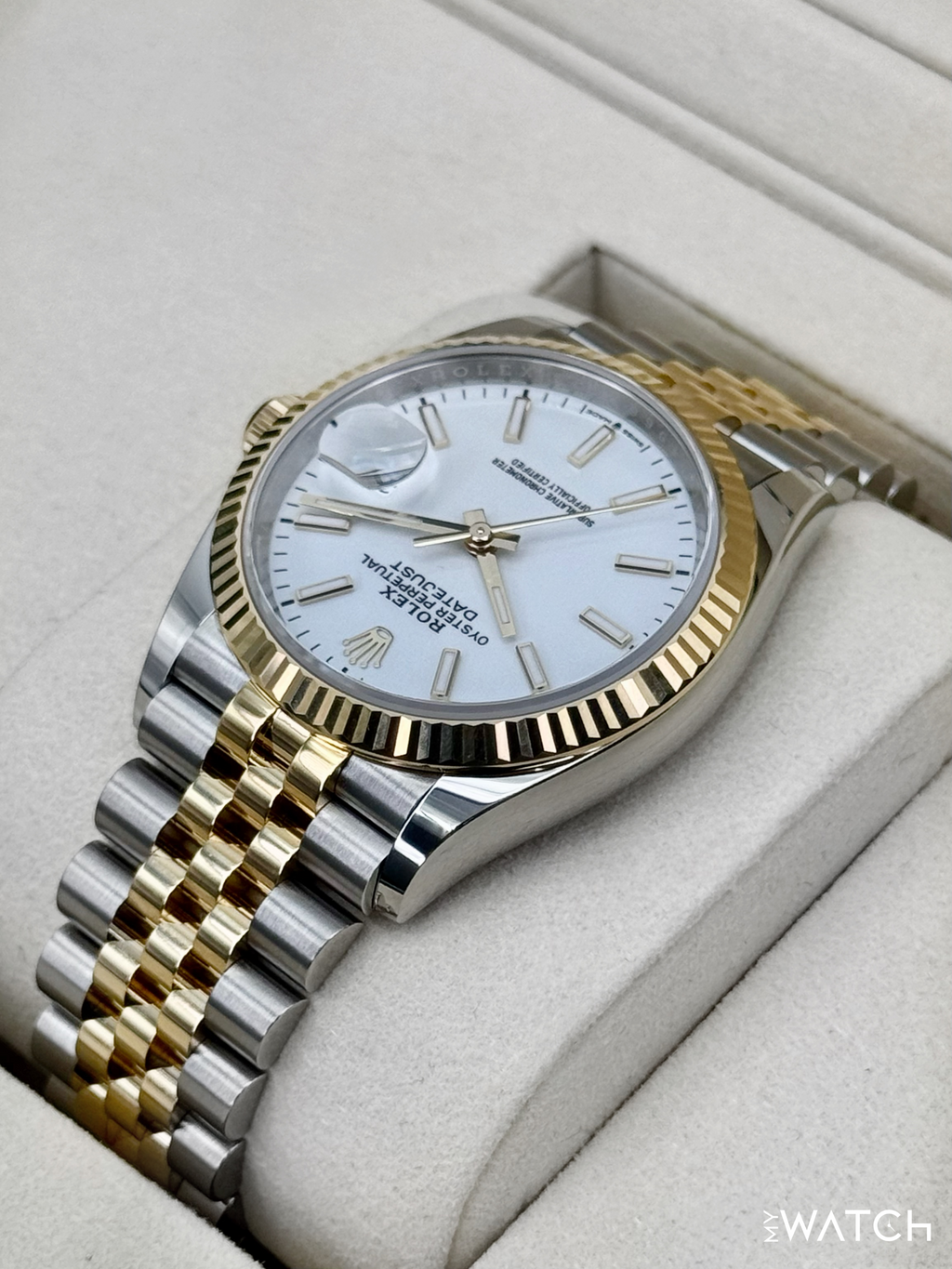 NEW 2025 Rolex Datejust 36mm 126233 Two-Tone Jubilee White Dial (STICKERED)