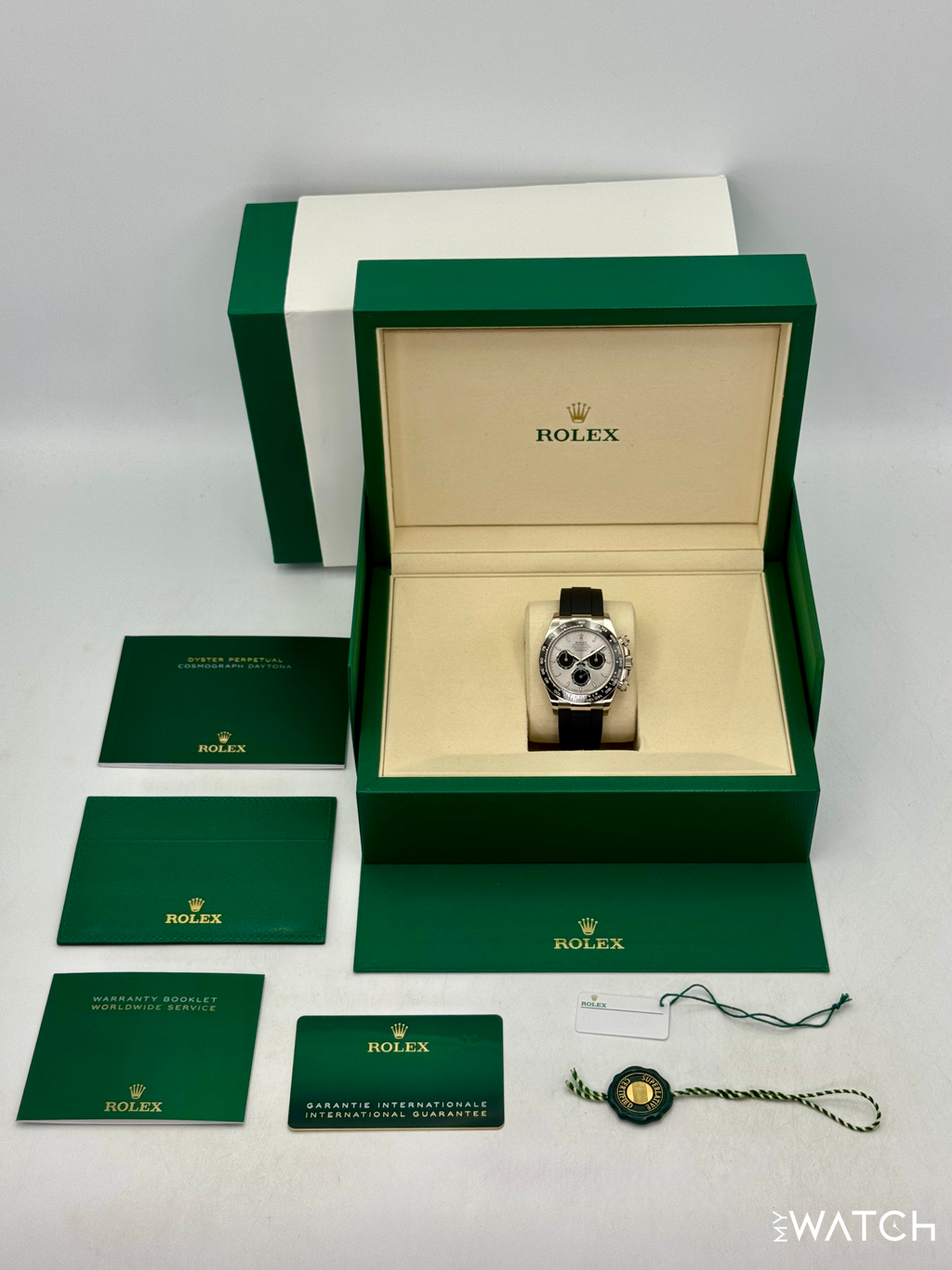 2025 Rolex Daytona 40mm 126519LN White Gold Oysterflex Silver Ghost Dial