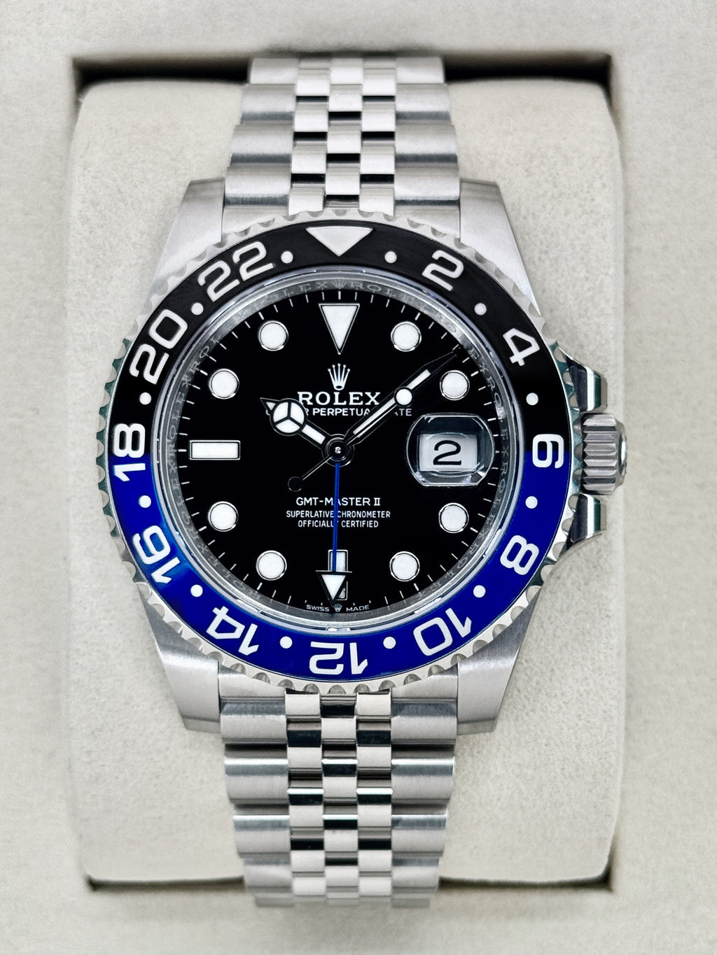NEW 2026 Rolex GMT-Master II "Batgirl" 40mm 126710BLNR Jubilee (STICKERED)