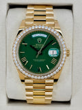 NEW 2026 Rolex Day-Date 40mm 228348RBR Presidential Green Roman Numeral Dial