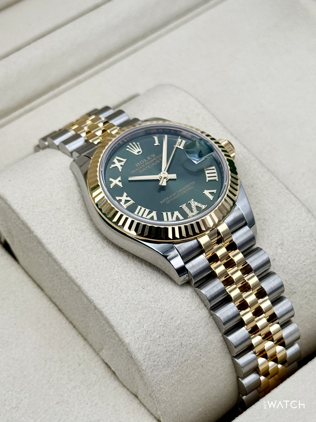 NEW 2026 Rolex Ladies Datejust 31mm 278273 Two-Tone Jubilee Green Dial