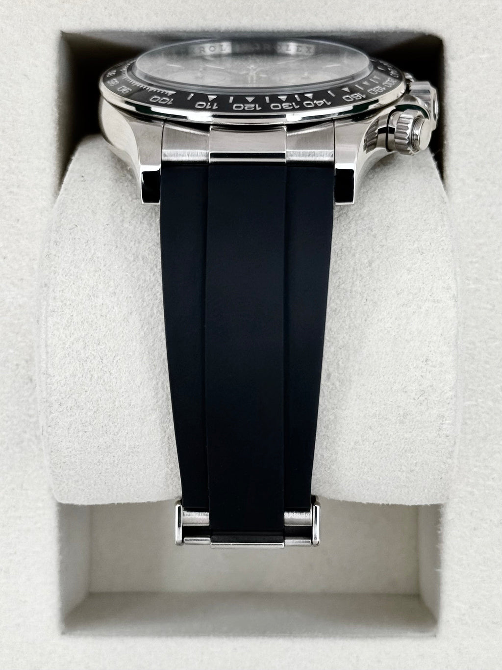 2025 Rolex Daytona 40mm 126519LN White Gold Oysterflex Black Dial