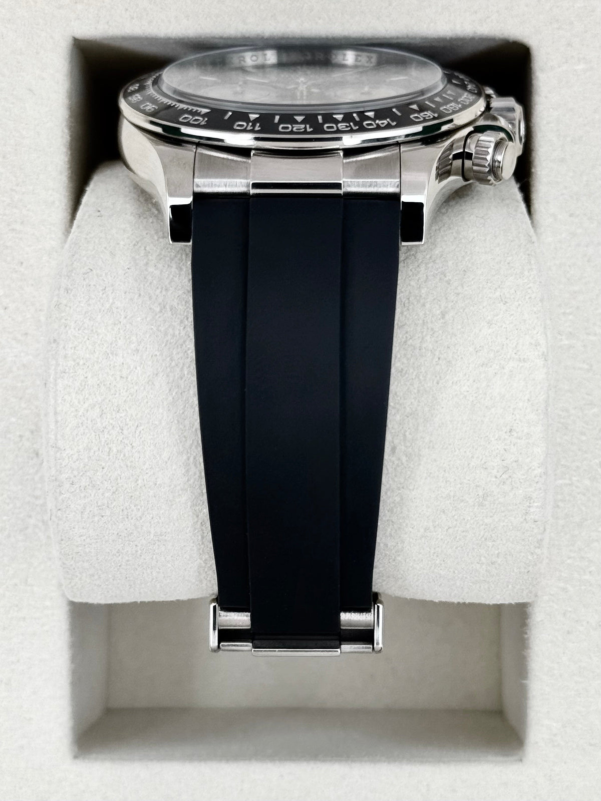 2025 Rolex Daytona 40mm 126519LN White Gold Oysterflex Black Dial