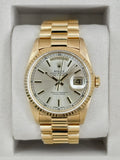 1991 Rolex Day-Date 36mm 18238 Presidential Yellow Gold Silver Dial (RSC)