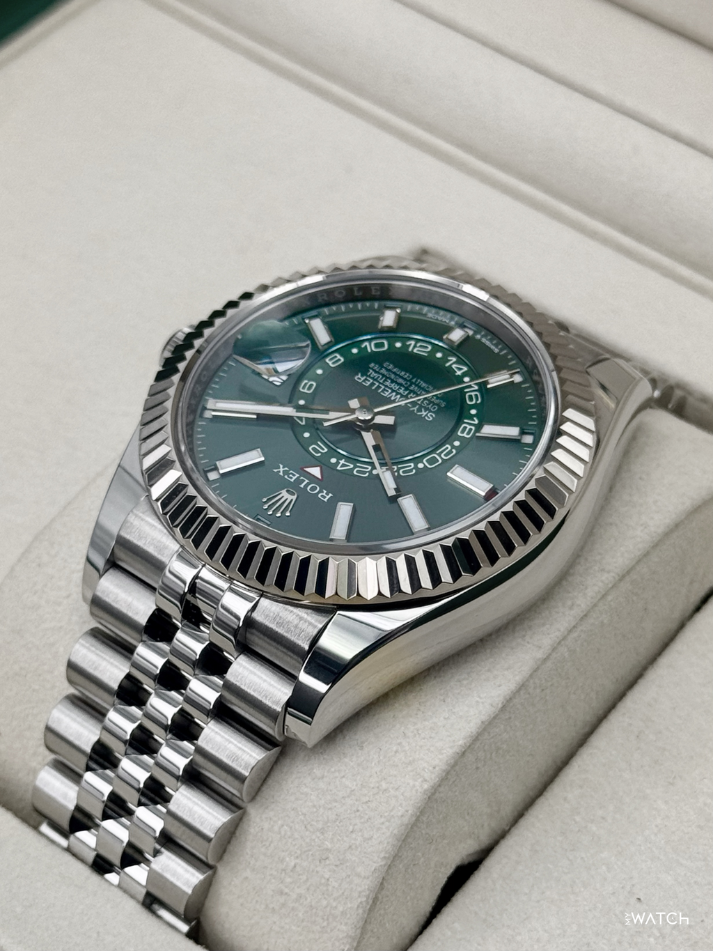 2026 Rolex Sky-Dweller 42mm 336934 Stainless Steel Jubilee Green Dial