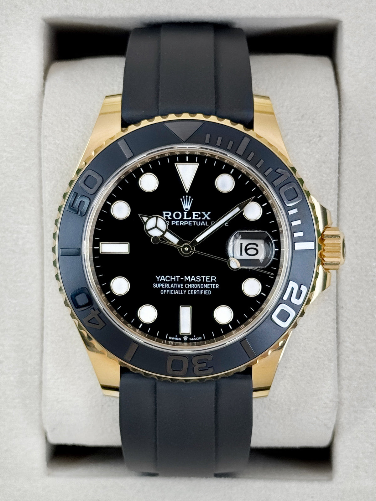 NEW 2026 Rolex Yacht-Master 42mm 226658 Gold Oysterflex Black Dial