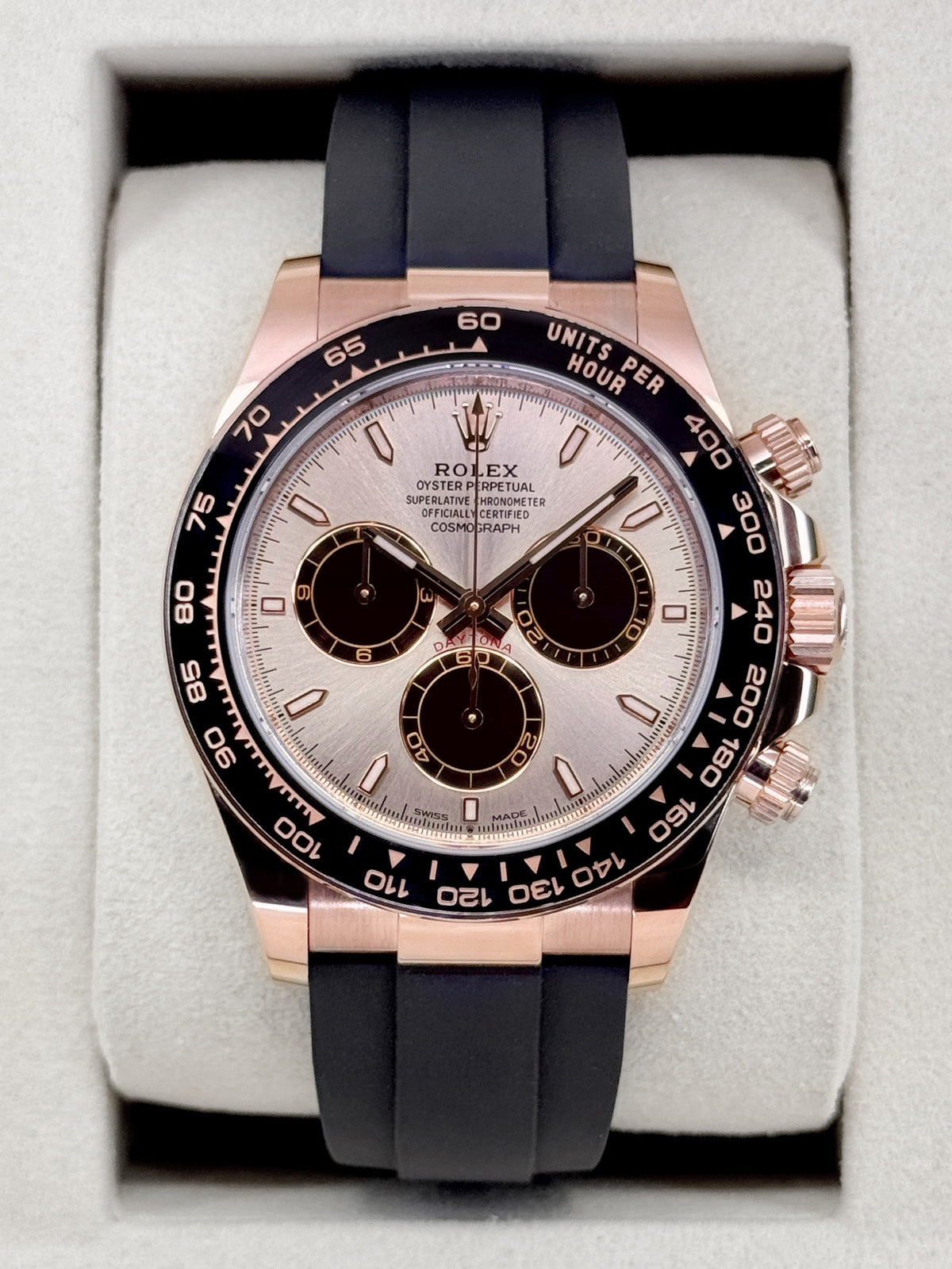 NEW 2026 Rolex Daytona 40mm 126515LN Rose Gold Oysterflex Sundust Dial