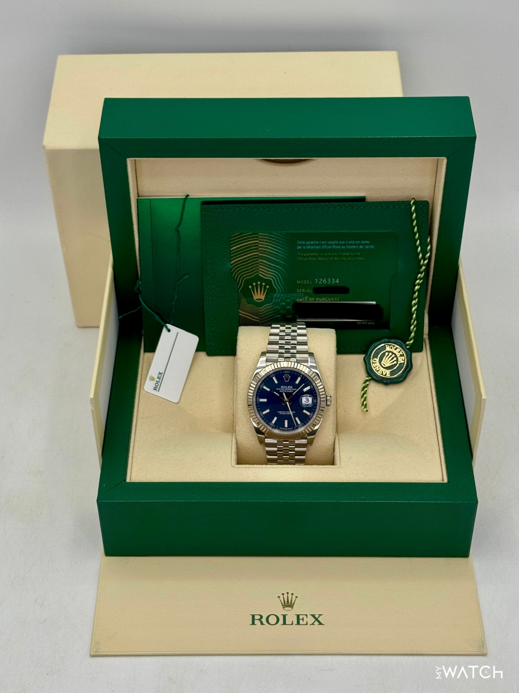 2023 Rolex Datejust 41mm 126334 Stainless Steel Jubilee Blue Dial