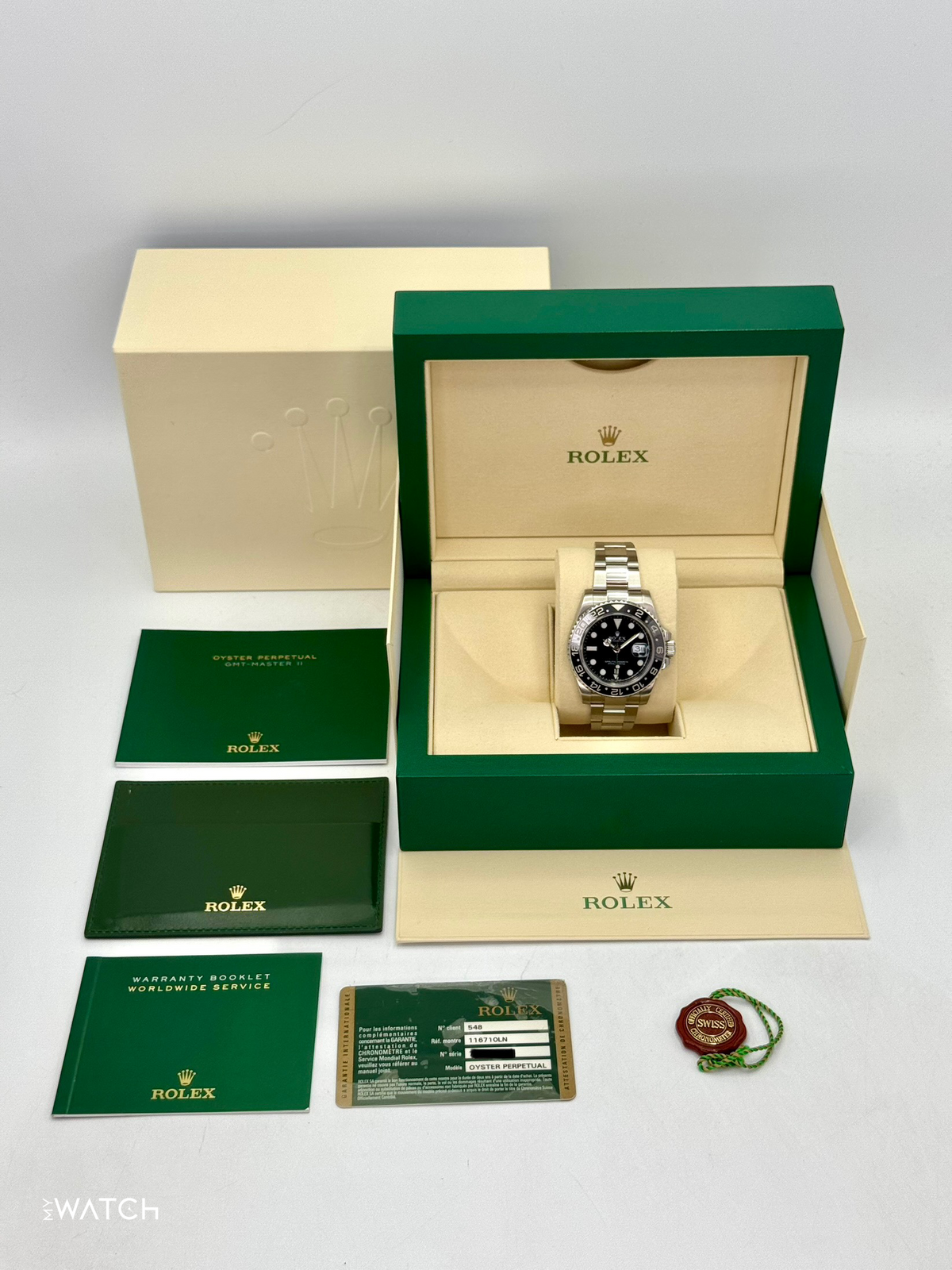 2012 Rolex GMT-Master II 40mm 116710LN Stainless Steel Black Dial