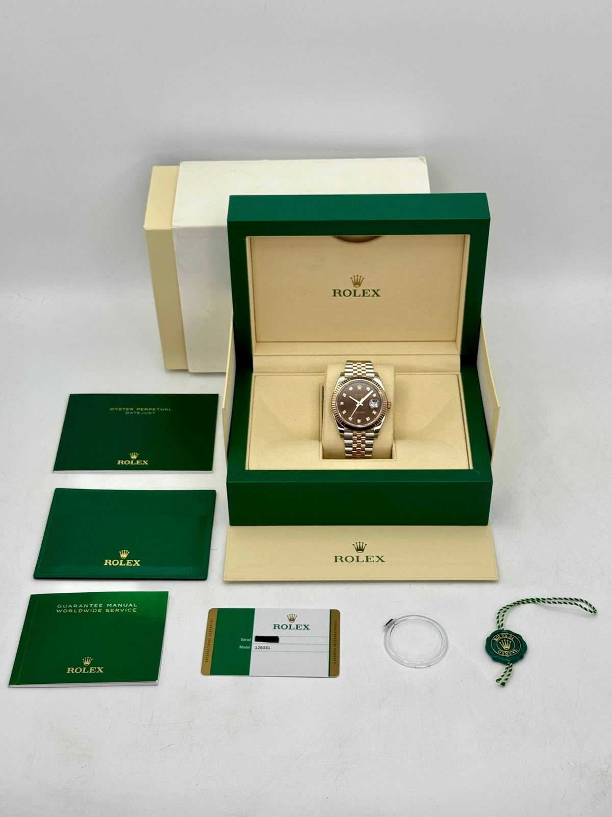 2019 Rolex Datejust 41mm 126331 Two-Tone Chocolate Diamond Dial