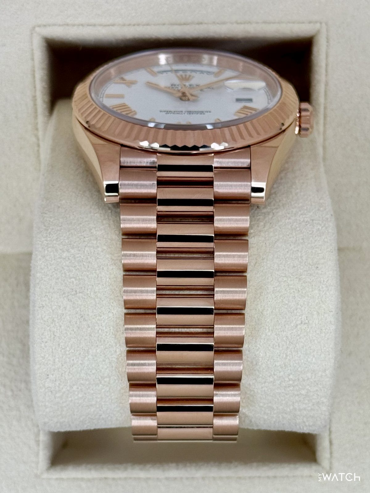 2024 Rolex Day-Date 228235 Presidential Rose Gold White Dial