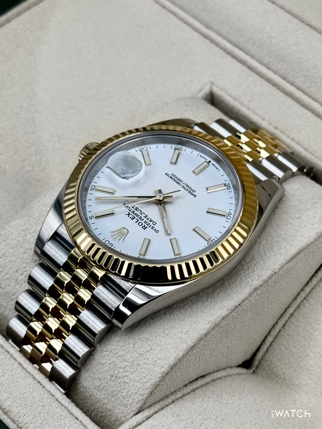 2022 Rolex Datejust 41mm 126333 Two-Tone Jubilee White Dial