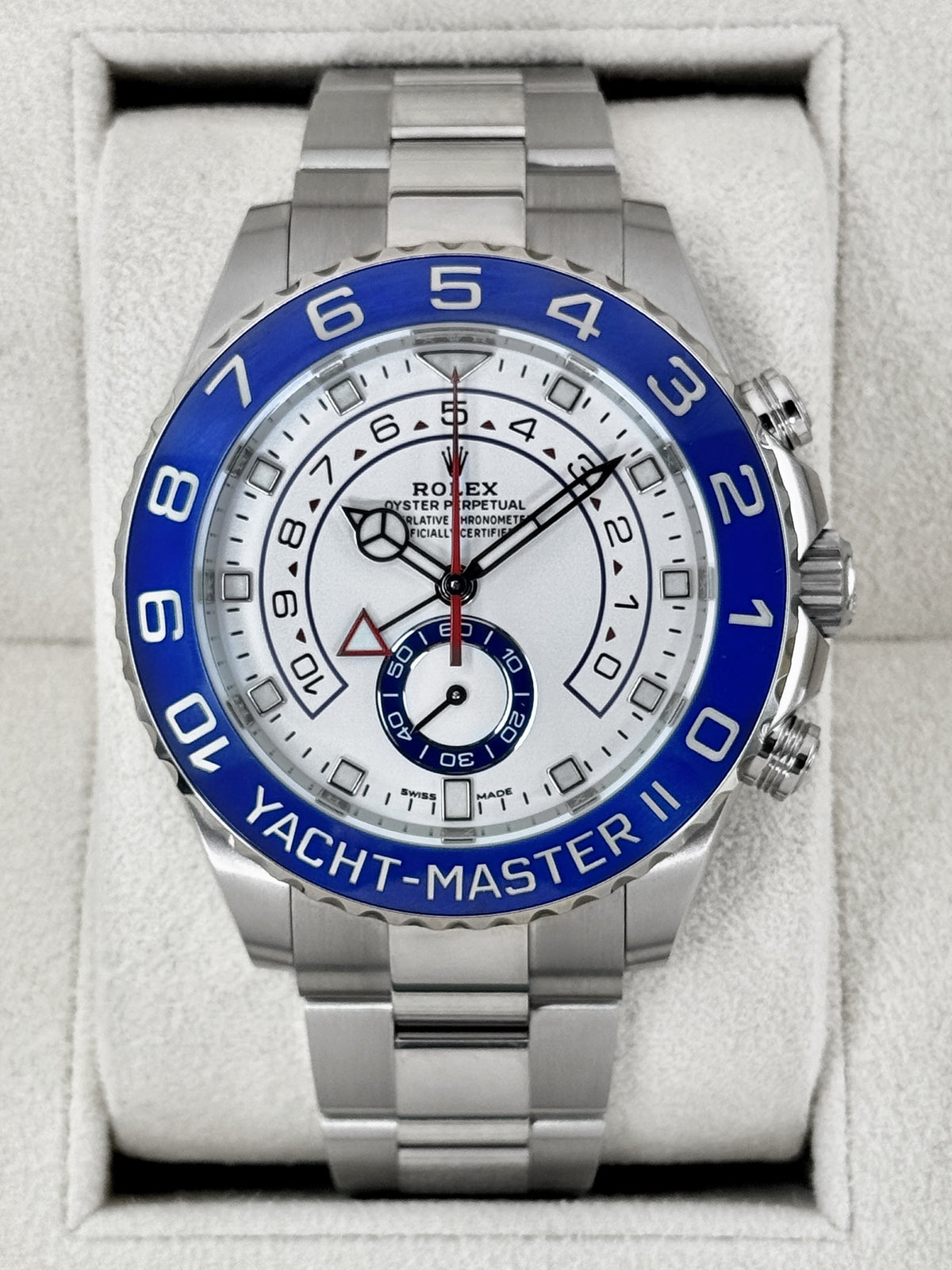 2022 Rolex Yacht-Master II 44mm 116680 Stainless Steel White Dial