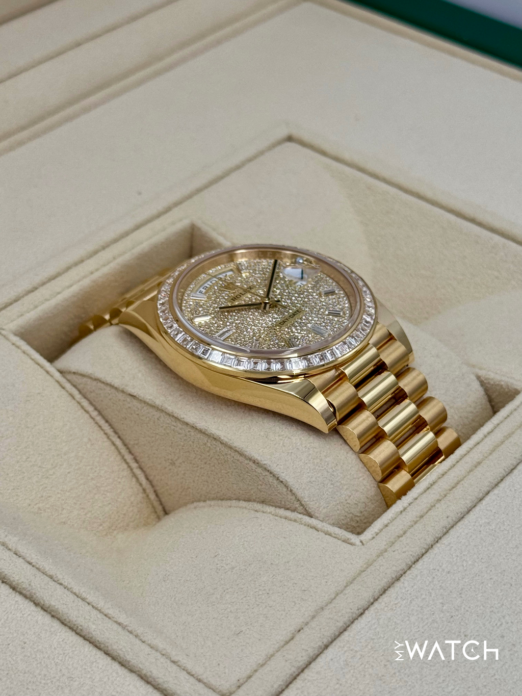 2025 Rolex Day-Date 40mm 228398TBR Diamond Paved Dial