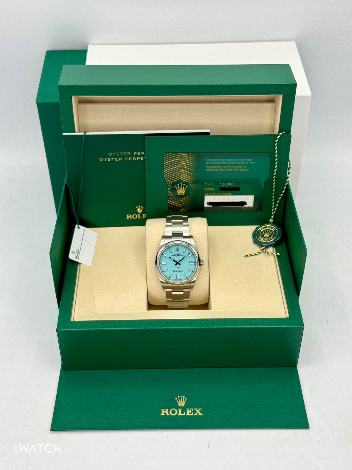 NEW 2026 Rolex Oyster Perpetual 36mm 126000 Tiffany Blue Dial