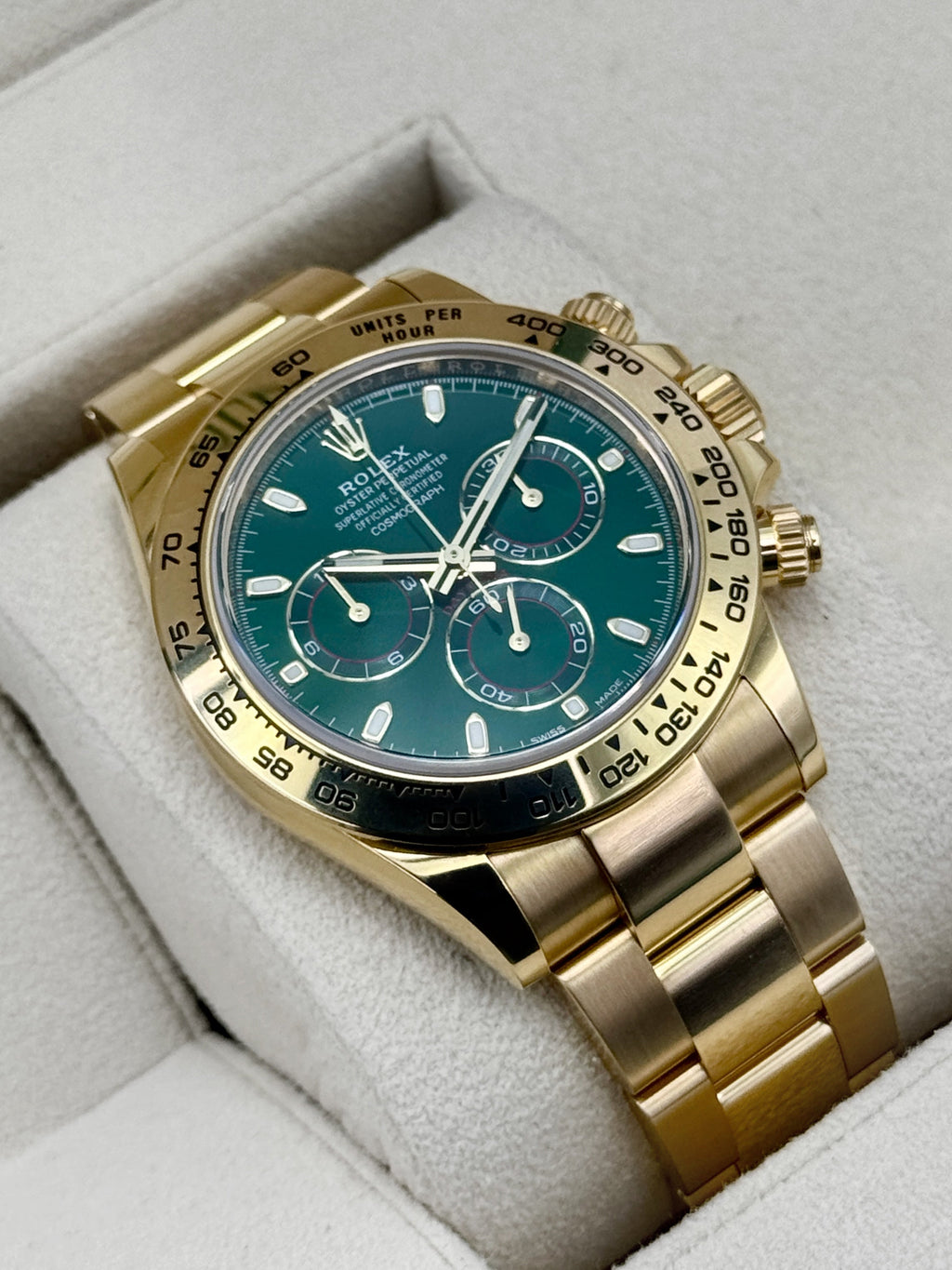 2023 Rolex Daytona John Mayer 40mm 116508 Yellow Gold Green Dial