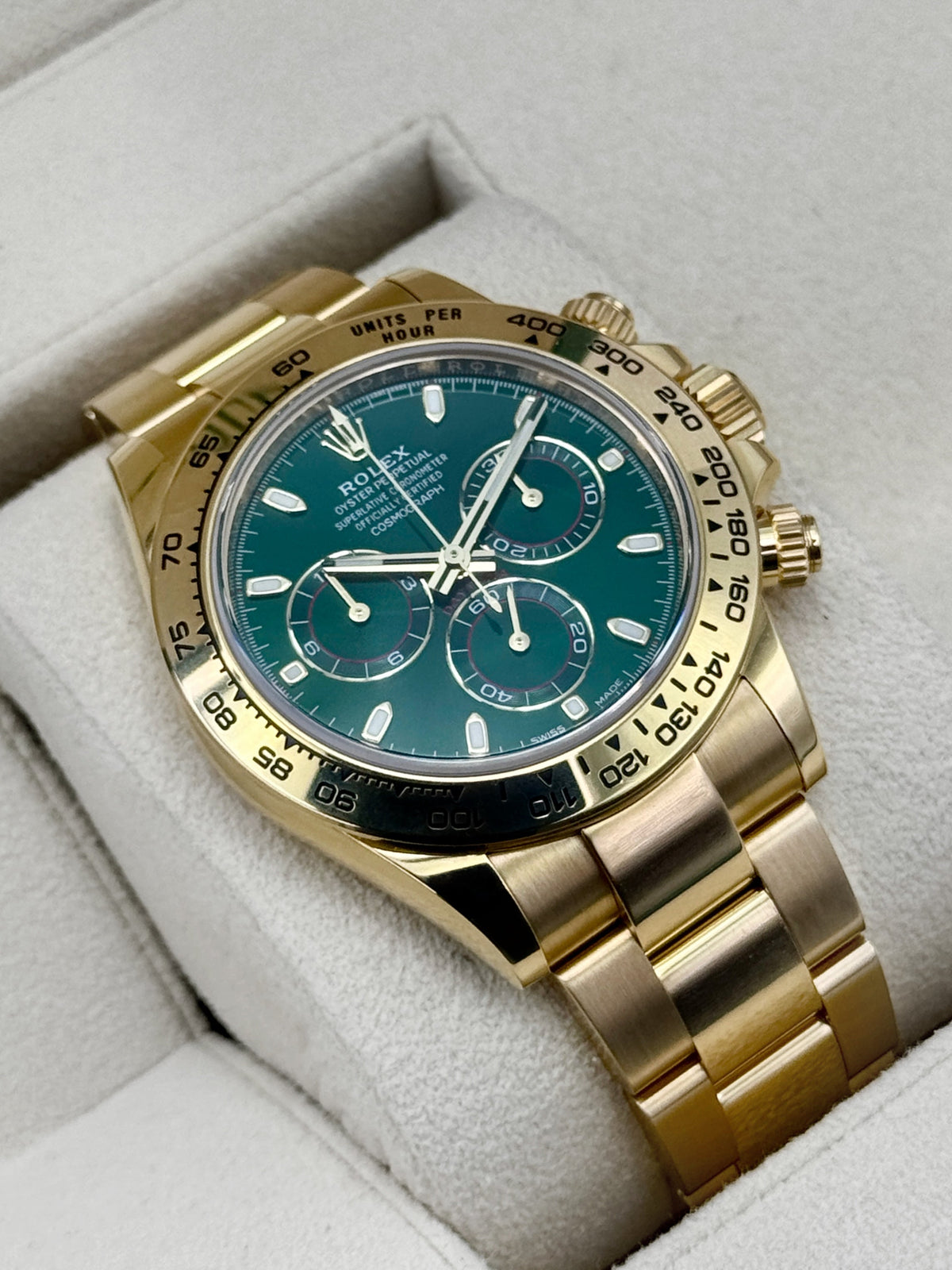 2023 Rolex Daytona John Mayer 40mm 116508 Yellow Gold Green Dial