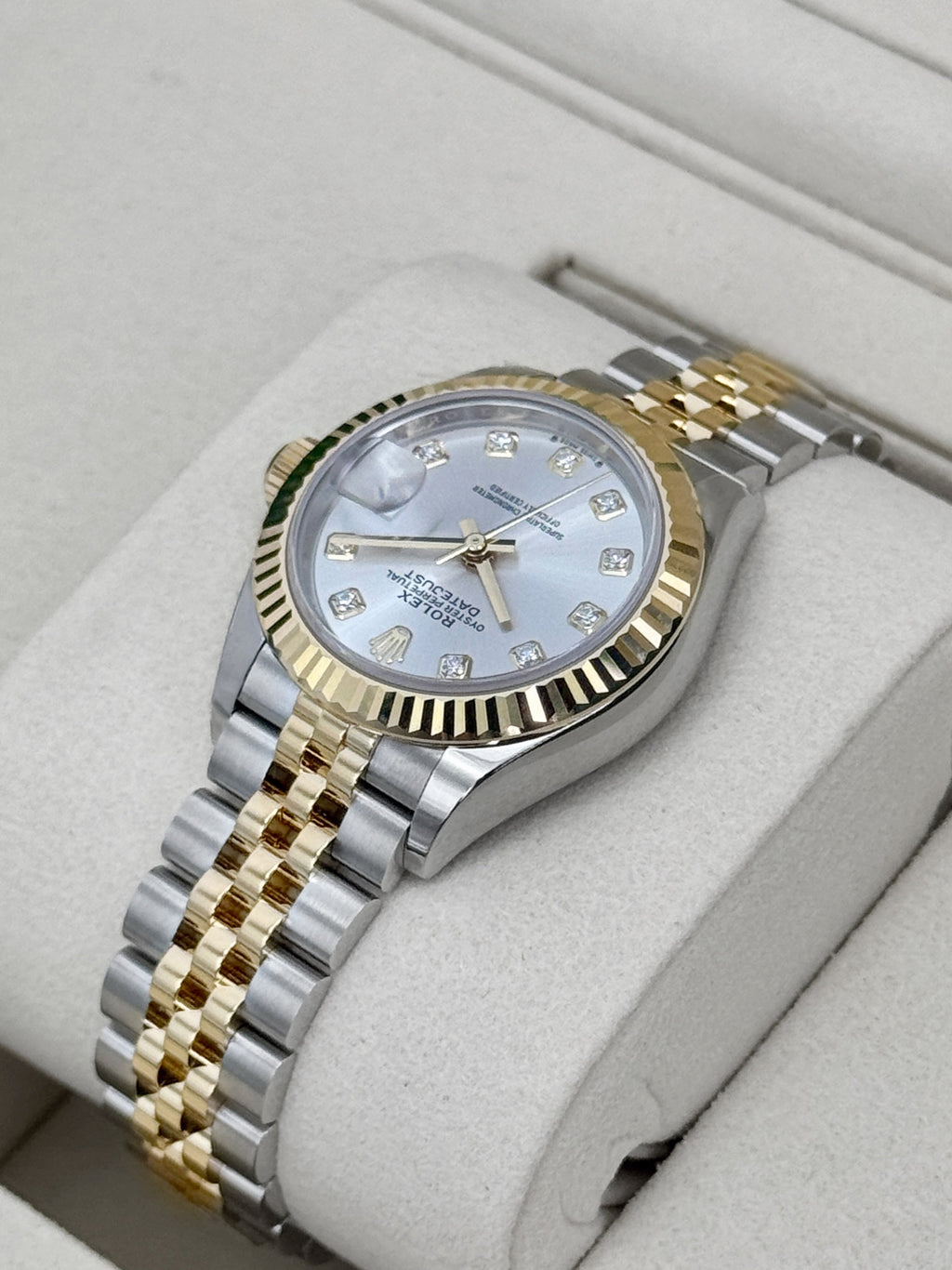 NEW 2026 Rolex Lady Datejust 28mm 279173 Two-Tone Jubilee Silver Diamond Dial