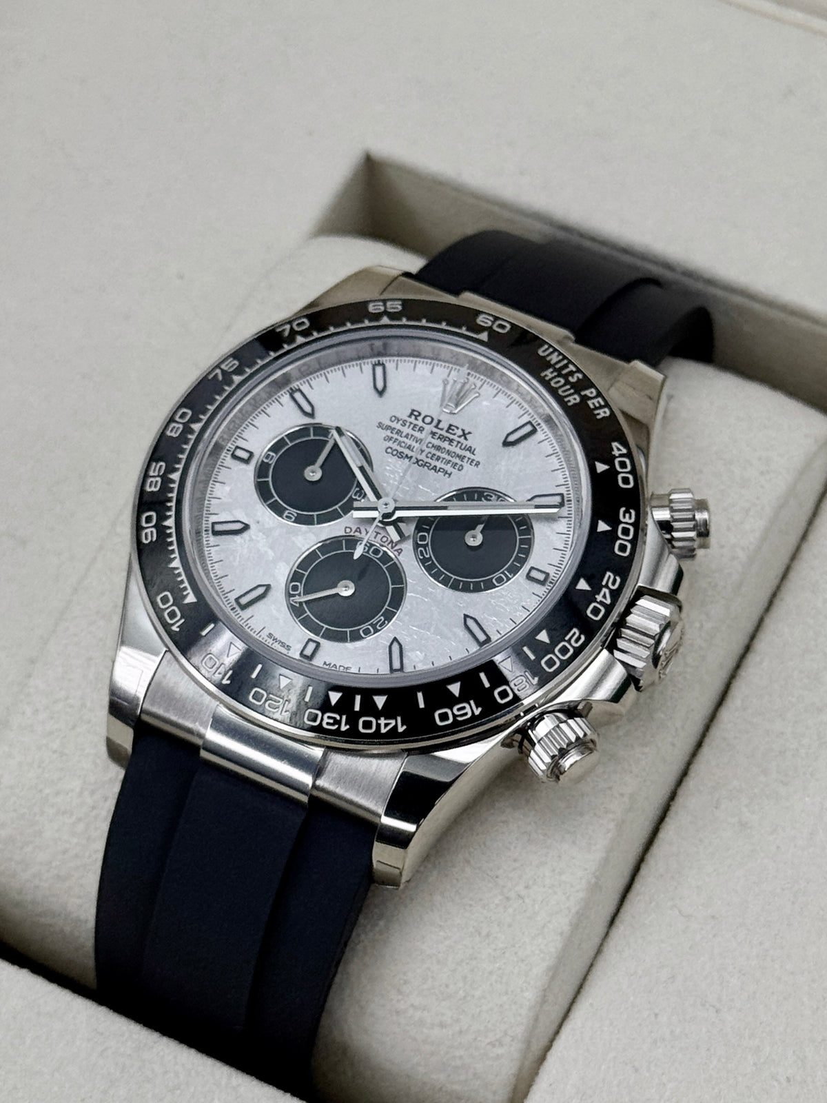 NEW 2026 Rolex Daytona 40mm 126519LN White Gold Oysterflex Meteorite Dial