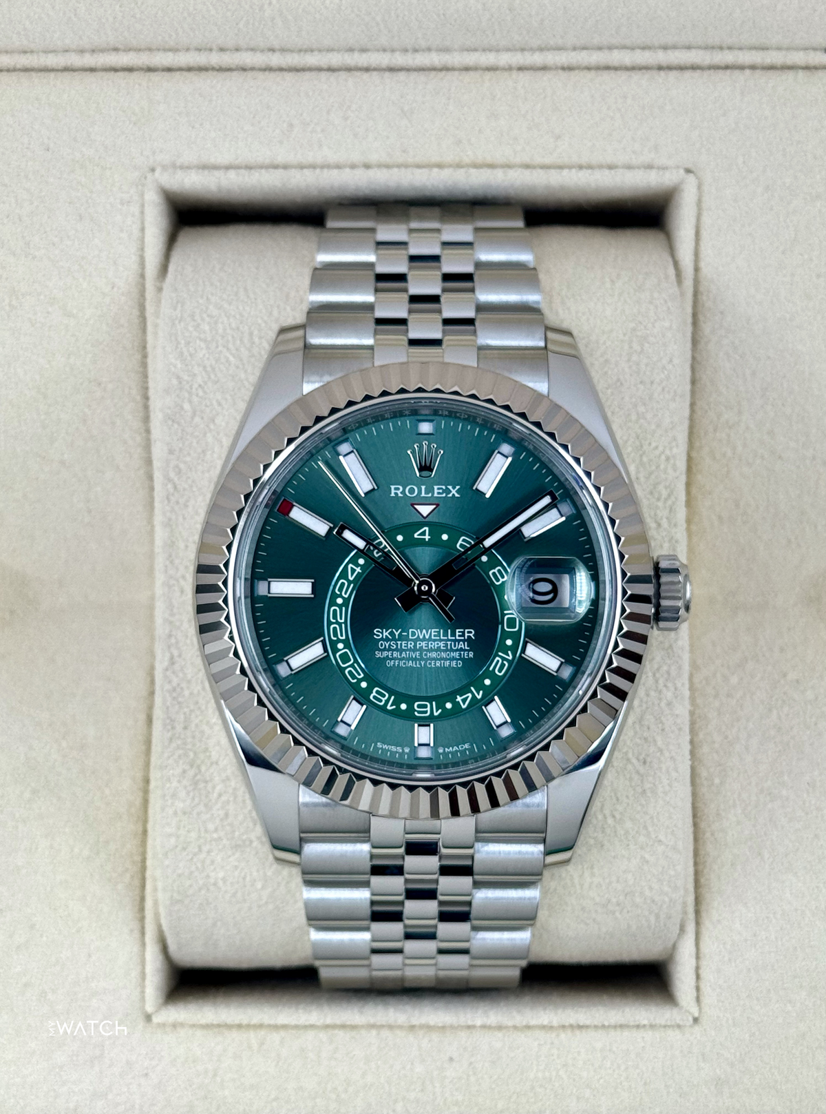 2025 Rolex Sky-Dweller 42mm 336934 Jubilee Green Dial