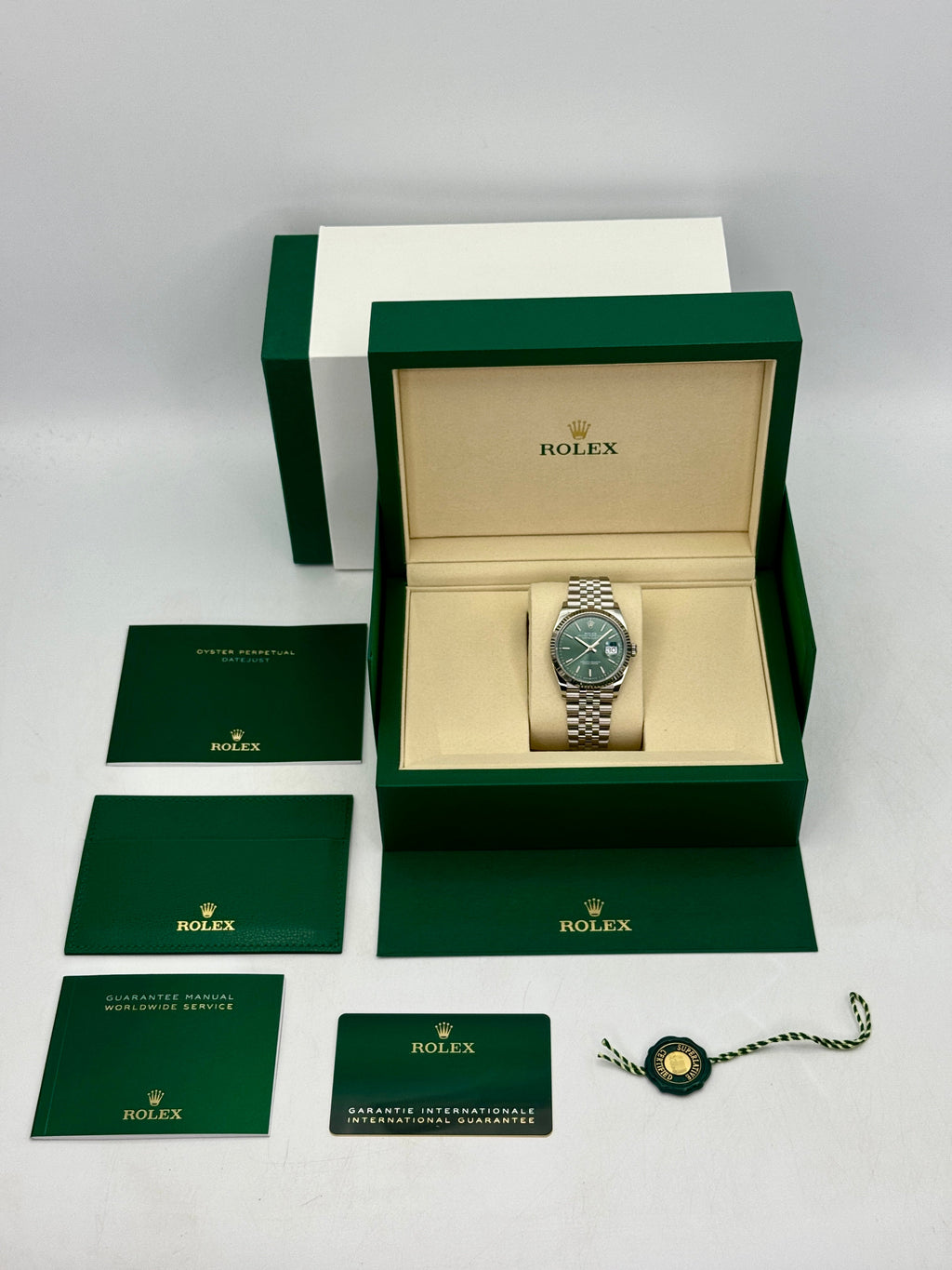 NEW 2026 Rolex Datejust 36mm 126234 Stainless Steel Jubilee Mint Green Dial