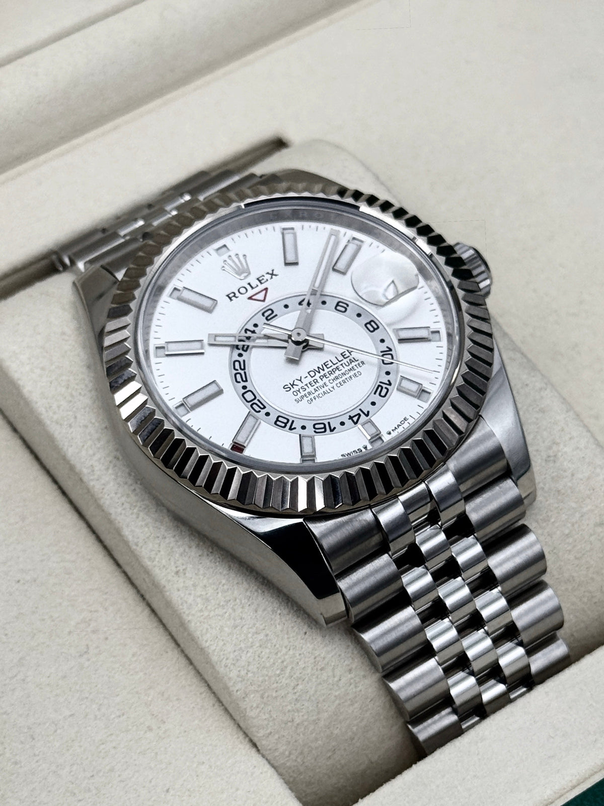 2026 Rolex Sky-Dweller 42mm 336934 Stainless Steel Jubilee White Dial