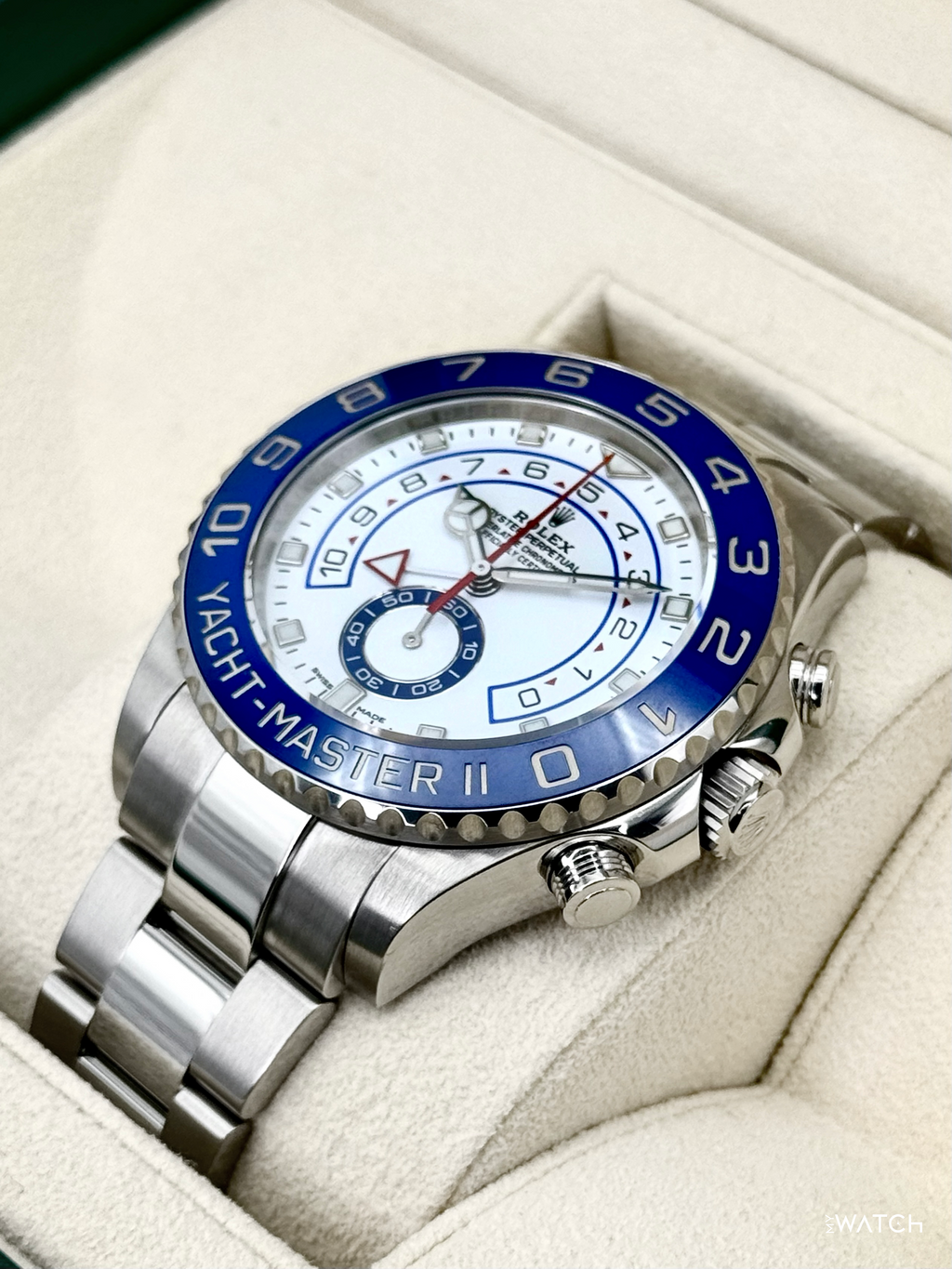 2019 Rolex Yacht-Master II 44mm 116680 Stainless Steel White Dial