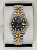 2021 Rolex Datejust 31mm 278273 Two-Tone Jubilee Dark Grey Diamond Dial