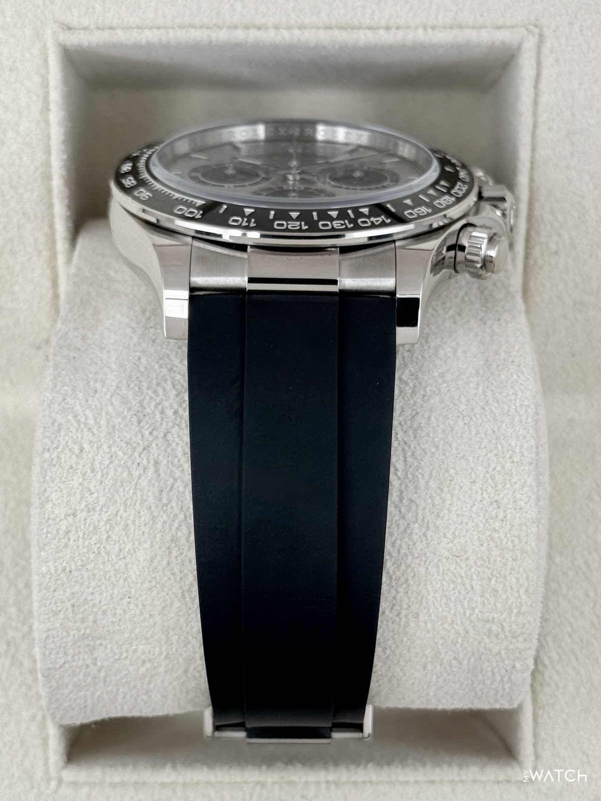 2024 Rolex Daytona 40mm 126519LN White Gold Oysterflex Silver Ghost Dial