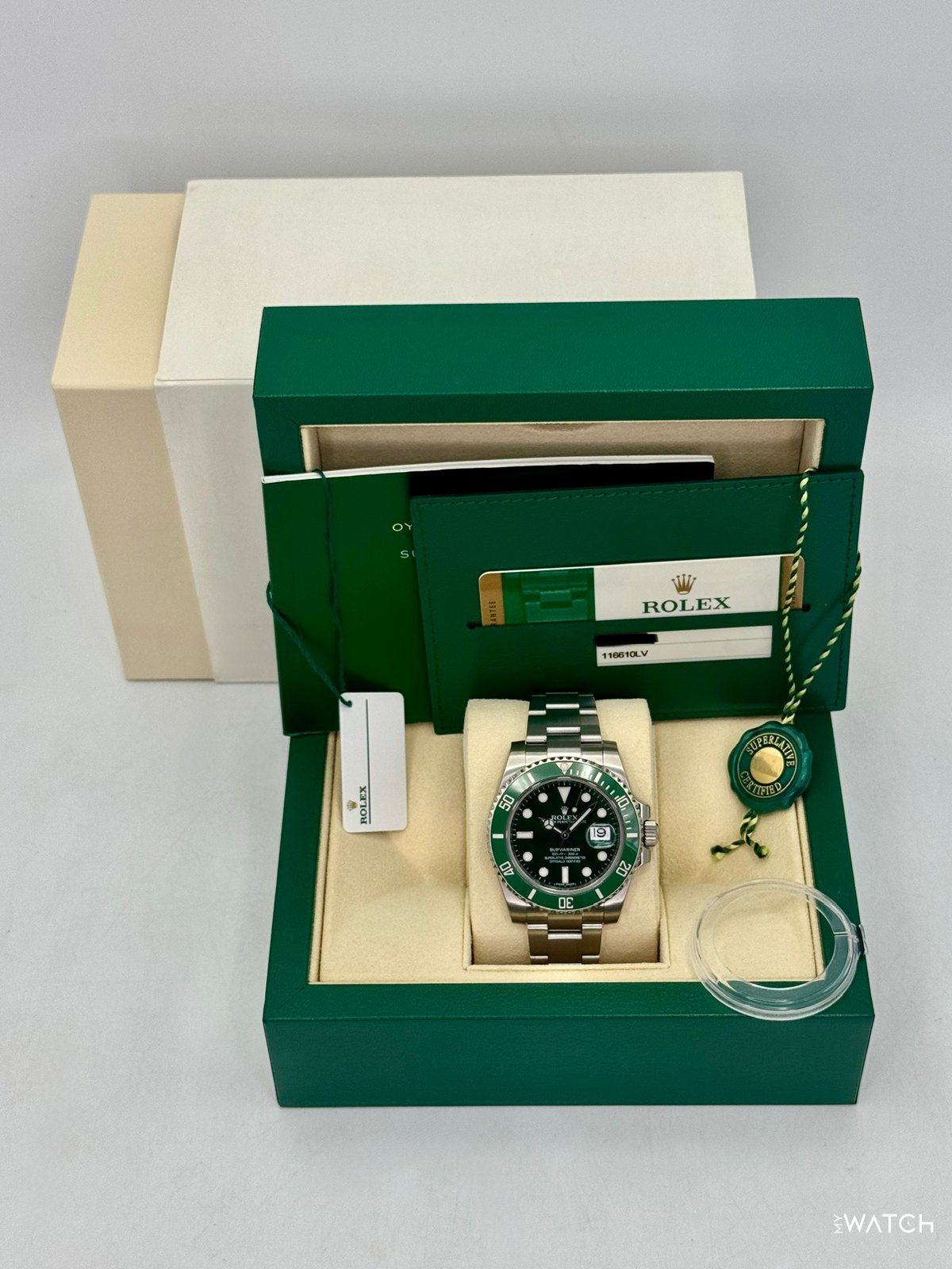 2016 Rolex Submariner “Hulk” 40mm 116610LV Green Dial (STICKERED)