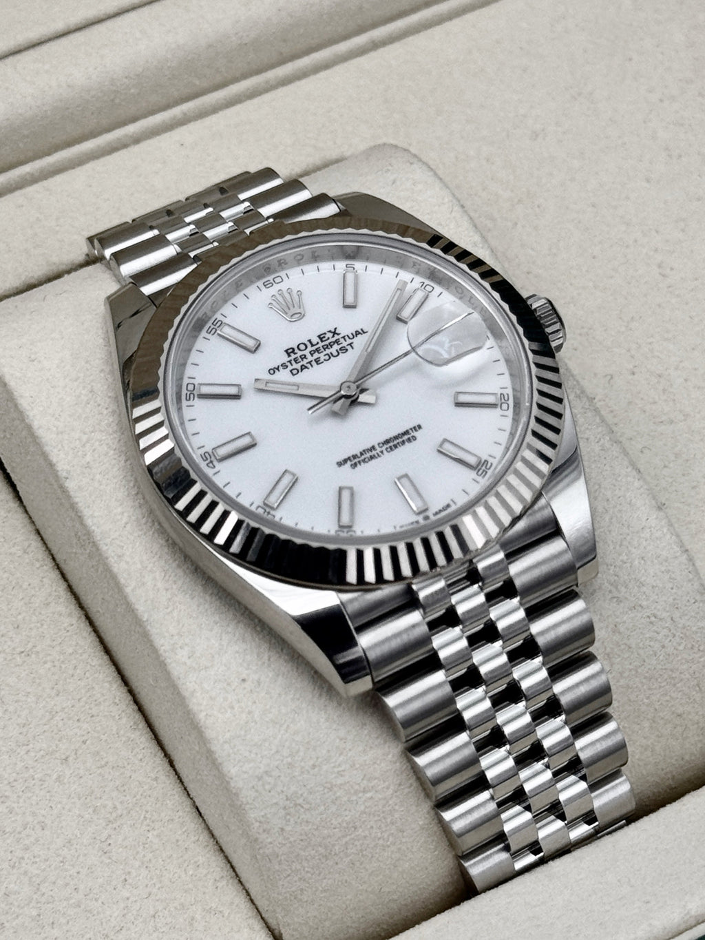 2026 Rolex Datejust 41mm 126334 Stainless Steel Jubilee White Dial