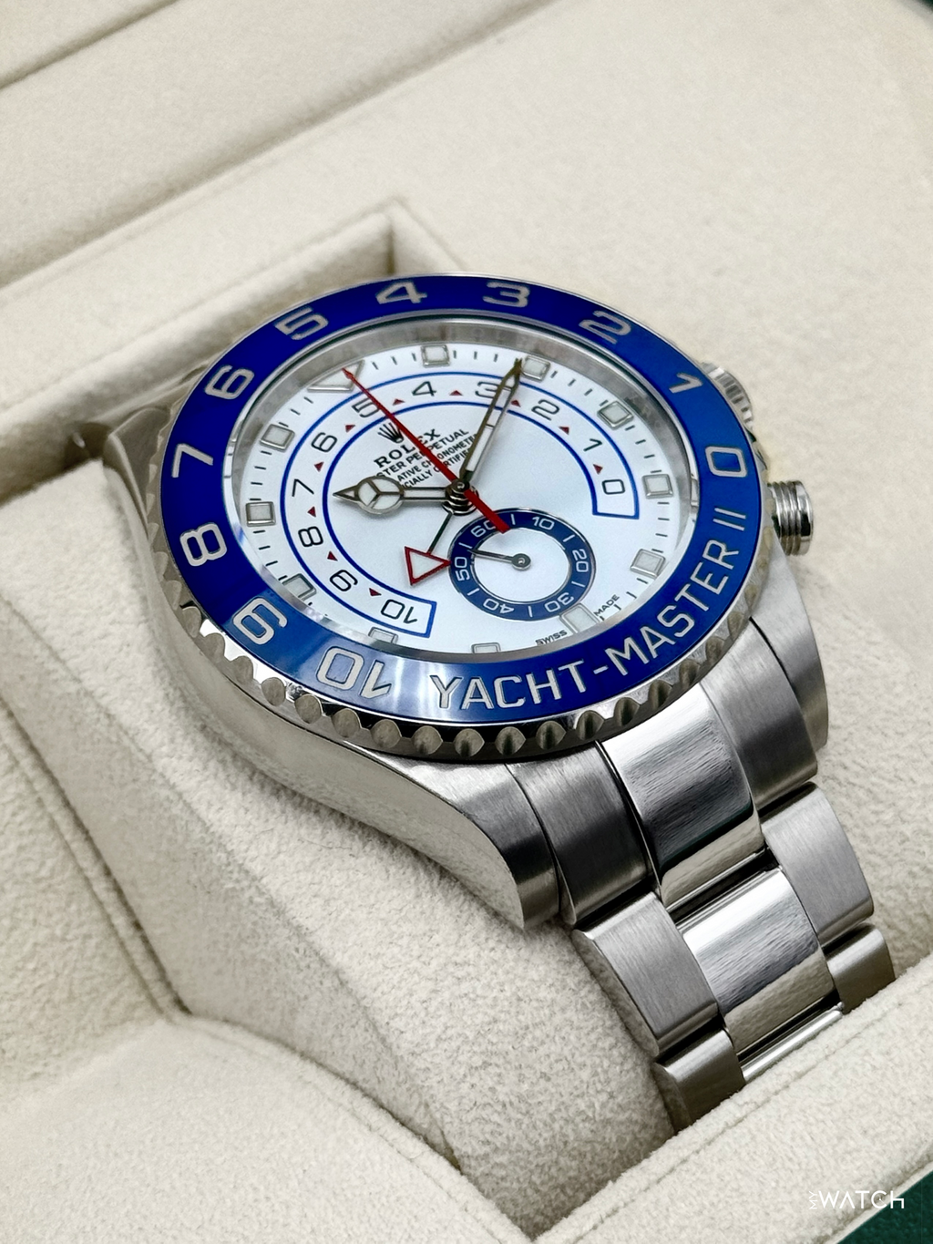2019 Rolex Yacht-Master II 44mm 116680 Stainless Steel White Dial