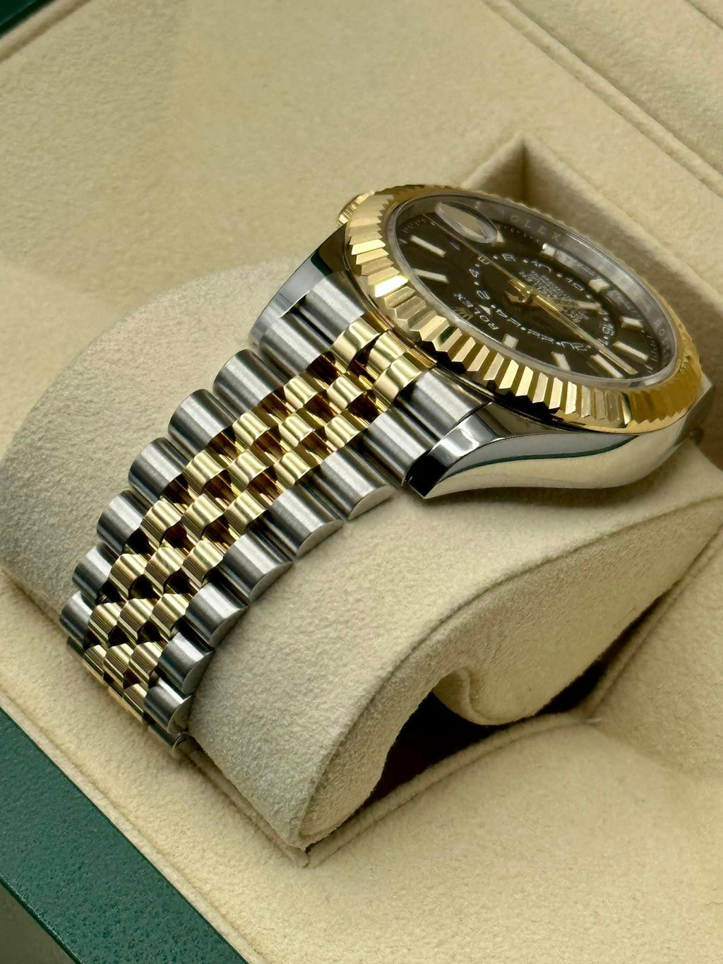 2021 Rolex Sky-Dweller 42mm 326933 Two-Tone Jubilee Black Dial