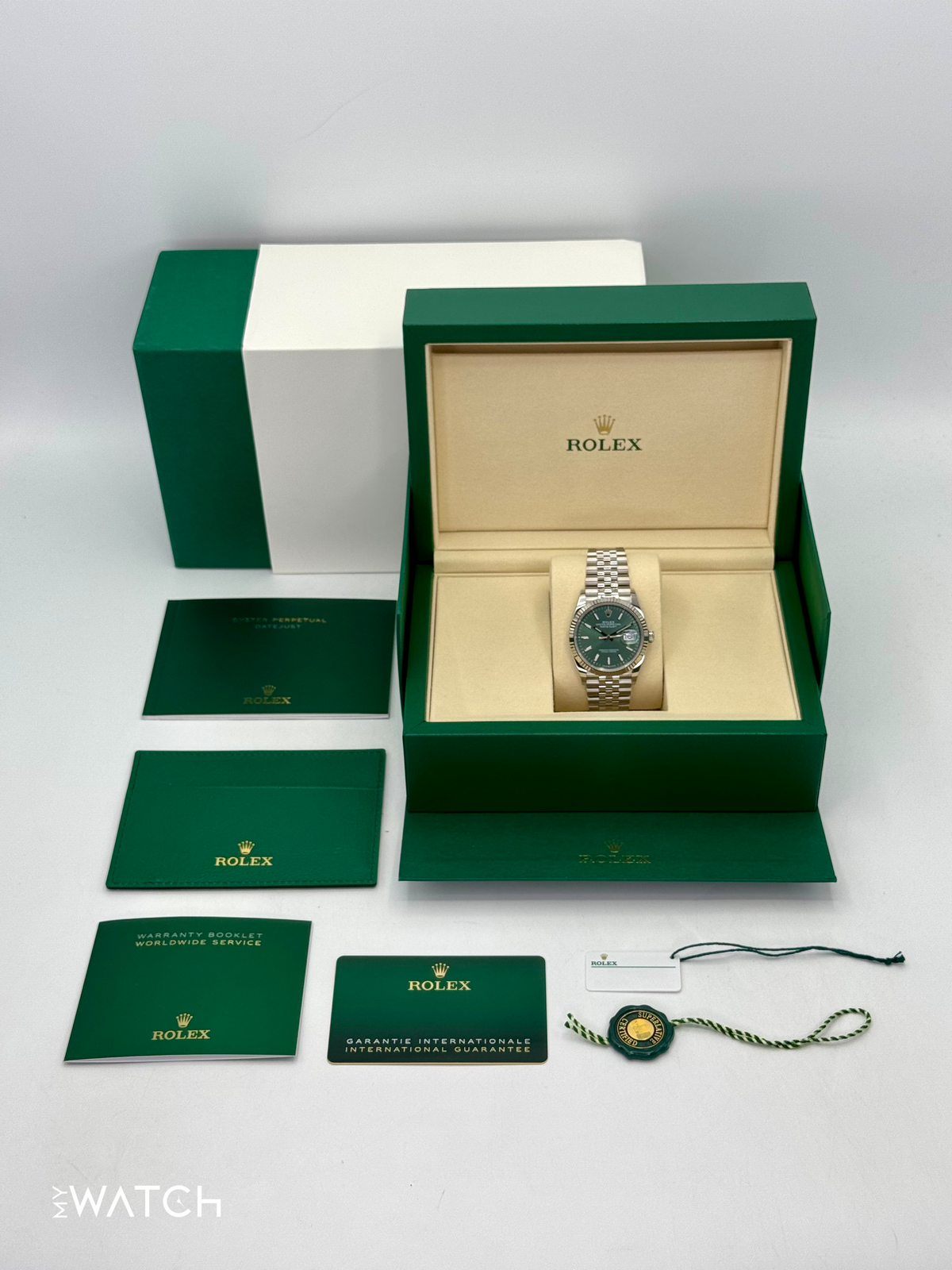NEW 2025 Rolex Datejust 36mm 126234 Jubilee Green Dial