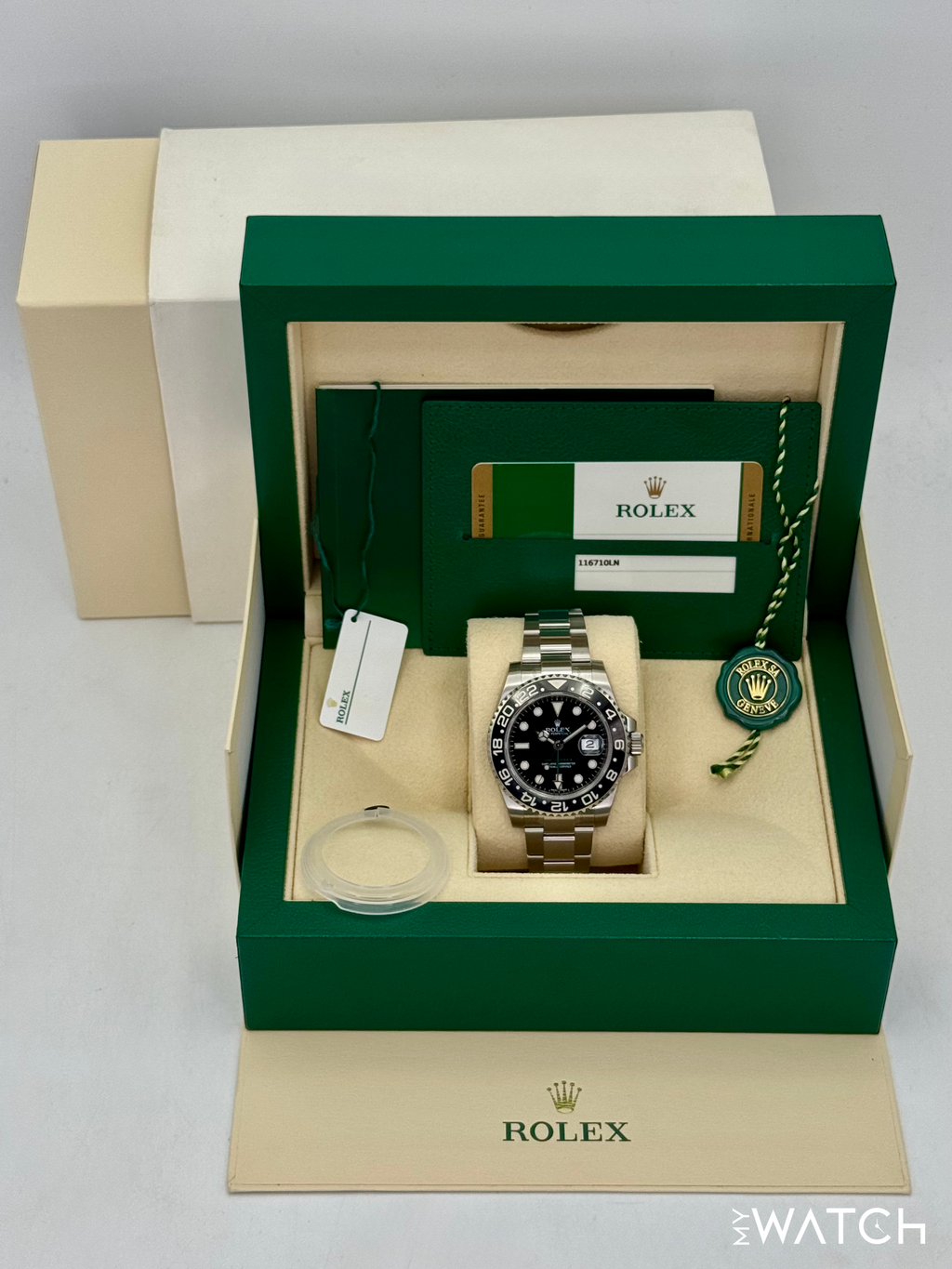 NEW OLD STOCK 2017 Rolex GMT-Master II 40mm 116710LN Stainless Steel Black Dial (STICKERED)