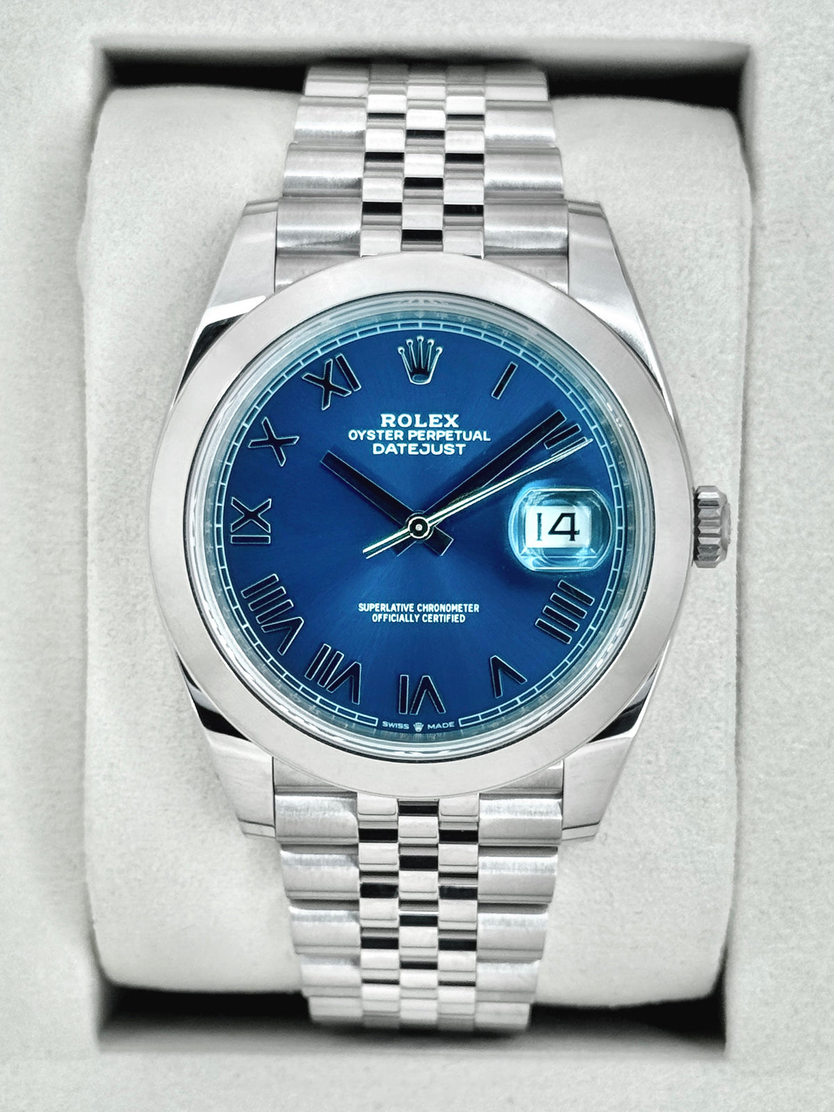 NEW 2026 Rolex Datejust 41mm 126300 Stainless Steel Jubilee Blue Roman Numeral Dial