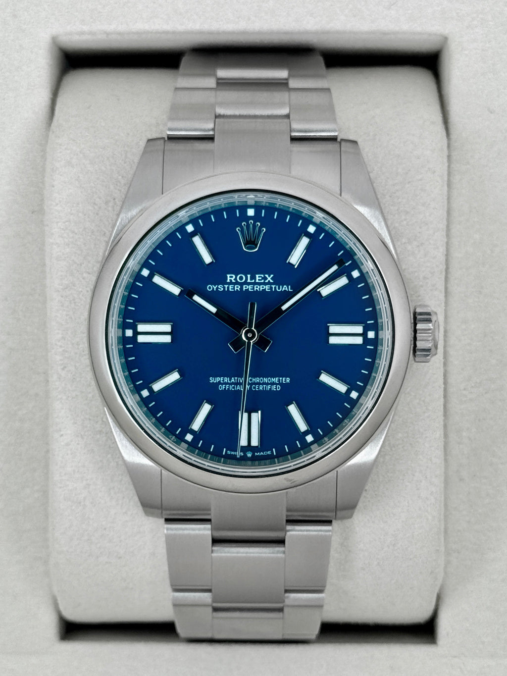 2025 Rolex Oyster Perpetual 41mm 134300 Med Blue Dial