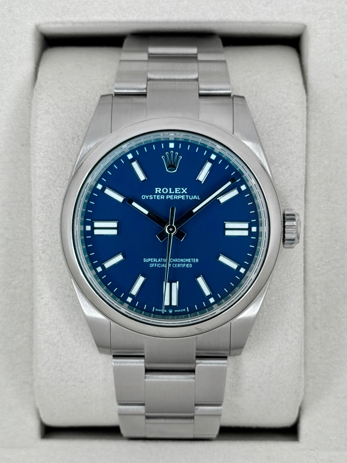 2025 Rolex Oyster Perpetual 41mm 134300 Med Blue Dial
