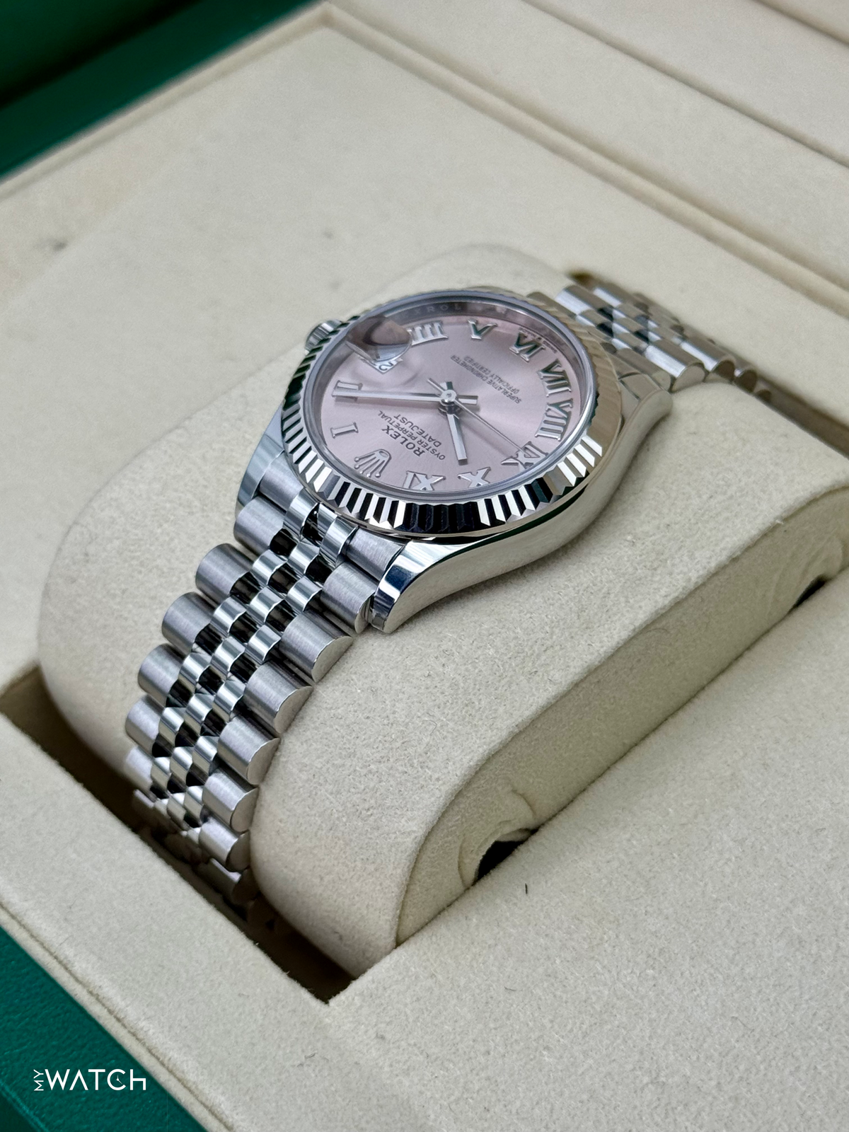 NEW 2025 Rolex Lady Datejust 31mm 278274 Stainless Steel Jubilee Pink Roman Dial